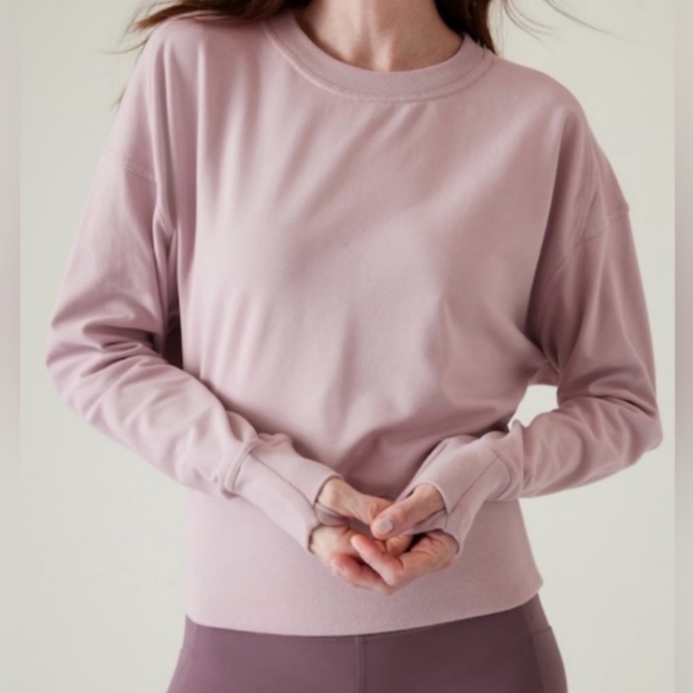 Athleta Retroterry Cropped Sweatshirt